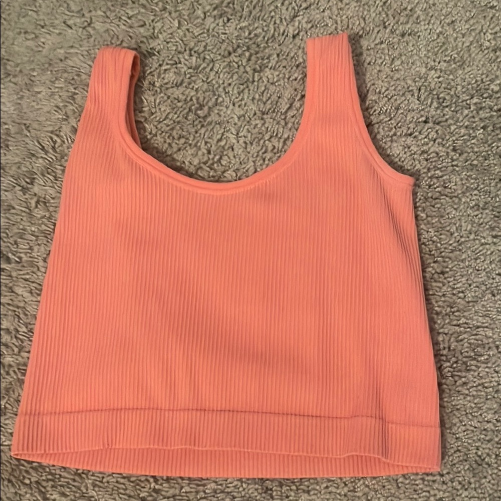 Women's Ribbed Coral Tank Top